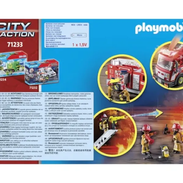 Playmobil Playmobil|71233 - City Action - Camion De Pompiers Avec Grande Echelle
