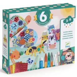 Djeco Activités Creatives Animaux Et Leurs Maisons- Découpage, Collage, Pliage