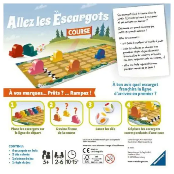 Ravensburger Jeux De Plateau|Allez Les Escargots