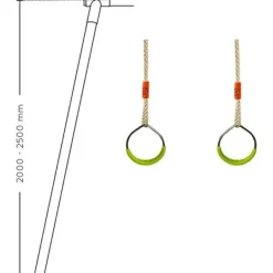 Soulet Anneaux En Metal Pour Portique- Balancoires Et Portiques