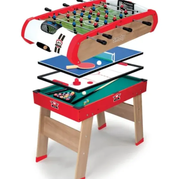 Smoby Baby-Foot|Baby Foot Powerplay 4 Jeux En 1