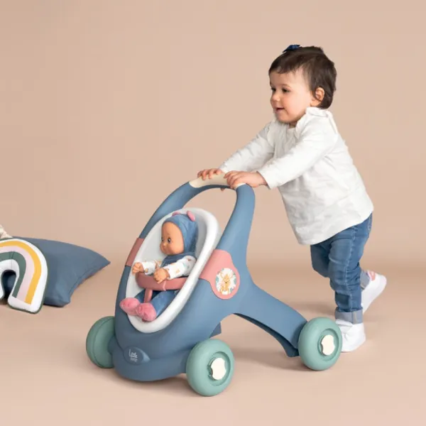 Smoby Baby Walker 3 En 1 + Poupon- Activités D'éveil