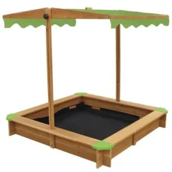 SUN and SPORT Bac A Sable En Bois Avec Parasol- Bacs À Sable