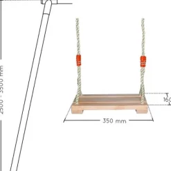 Soulet Balancoire En Bois Pour Portique 2,50 A 3,50 M- Balancoires Et Portiques