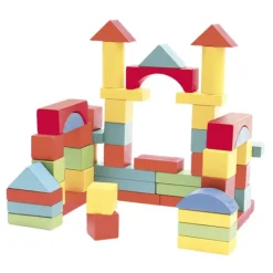 WOOD N PLAY Baril 100 Blocs De Construction- 1Er Age
