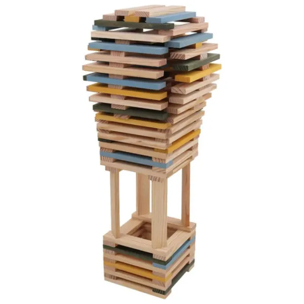 Kapla Baril 120 Planchettes Bleu/Jaune/Vert- Planchettes Et Construction En Bois