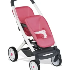 Smoby Poussettes Poupons|Bebe Confort - Poussette Jumeaux - 2 Positions + Roues Silencieuses