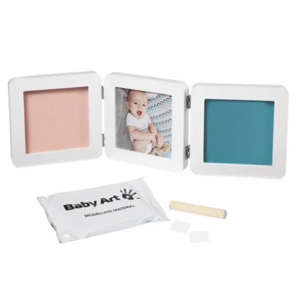 Baby Art Cadre Empreinte Bebe - My Baby Touch Blanc- Coffret Cadeaux, Naissance