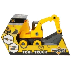 Brikkolo Camion De Chantier A Construire- Planchettes Et Construction En Bois