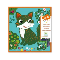 Djeco Cartes A Gratter Petites Betes- Découpage, Collage, Pliage