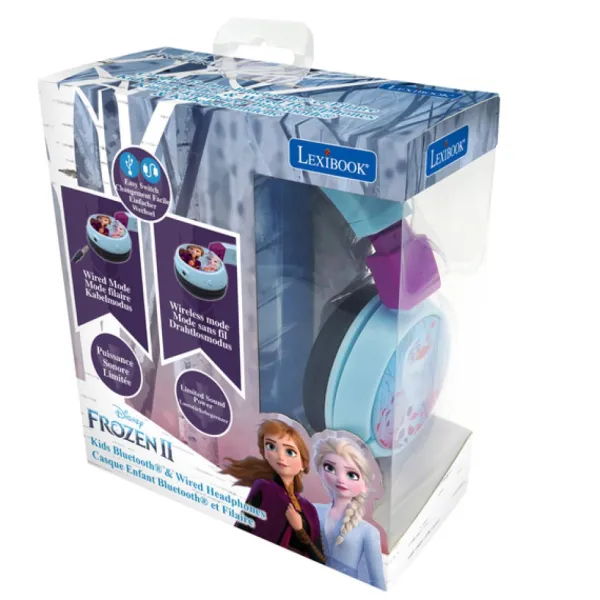 Lexibook Casque Audio 2-En-1 Bluetooth Et Filaire - La Reine Des Neiges 2- Enceintes Bluetooth Et Casques Audio