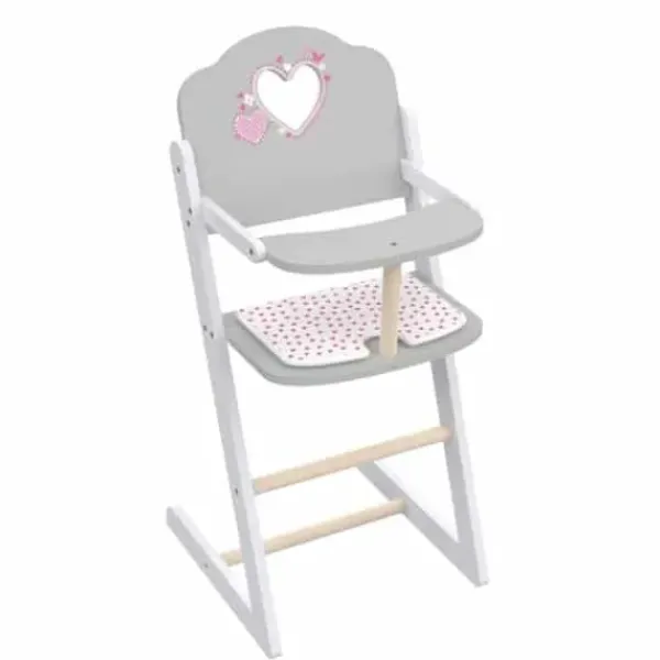 LOVE BEBE Accessoires Poupons|Chaise Haute Poupon En Bois 60 Cm