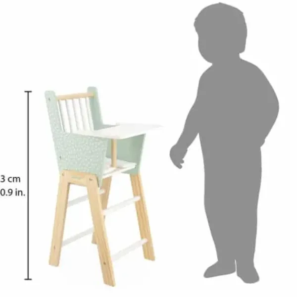 Janod Accessoires Poupons|Chaise Haute Pour Poupon - Zen