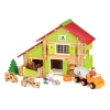 Jeujura Chalet A Comte Avec Camion En Bois 180 Pieces- Planchettes Et Construction En Bois