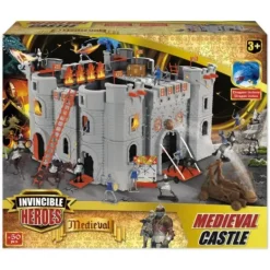Invincible Heroes Heros & Univers|Chateau Fort Medieval Et Dragon - 50 Accessoires
