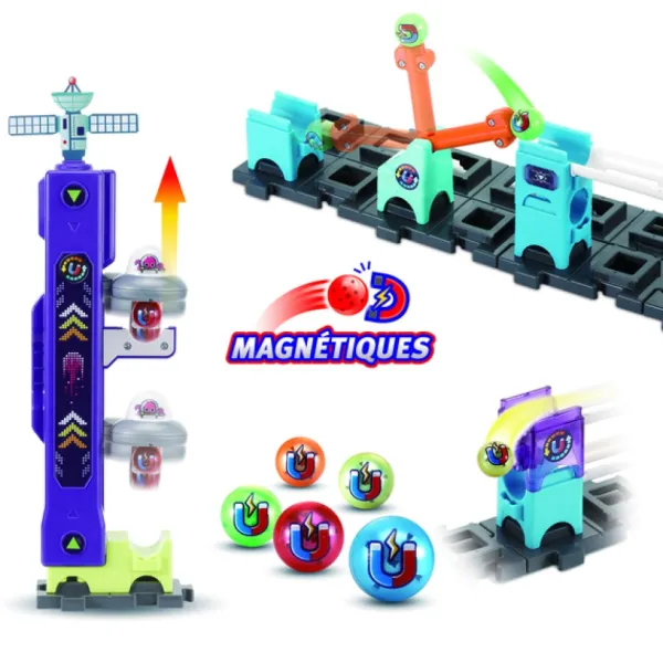VTech Circuit A Billes Magnetiques - Space Magnetic Mission Set Xl300E- Constructions Magnétiques, Billes