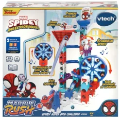 VTech Circuit A Billes Marble Rush - Spidey Super Spin Challenge Sp300E- Constructions Magnétiques, Billes