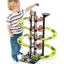 Motor & Co Race Garages Et Circuits|Circuit De Voitures Glow Power Racer