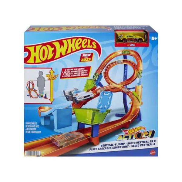 Mattel Circuit Piste Cascade Grand Huit - Hot Wheels- Jeux De Récréation