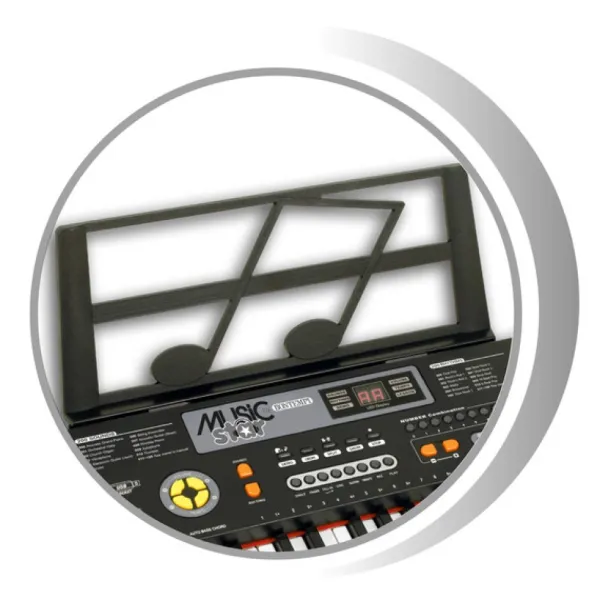 Music Star Clavier Piano Electronique 61 Touches Et Pied Support- Instruments De Musique