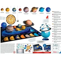 Ravensburger Puzzles 3D|Coffret 8 Puzzles 3D - Systeme Solaire