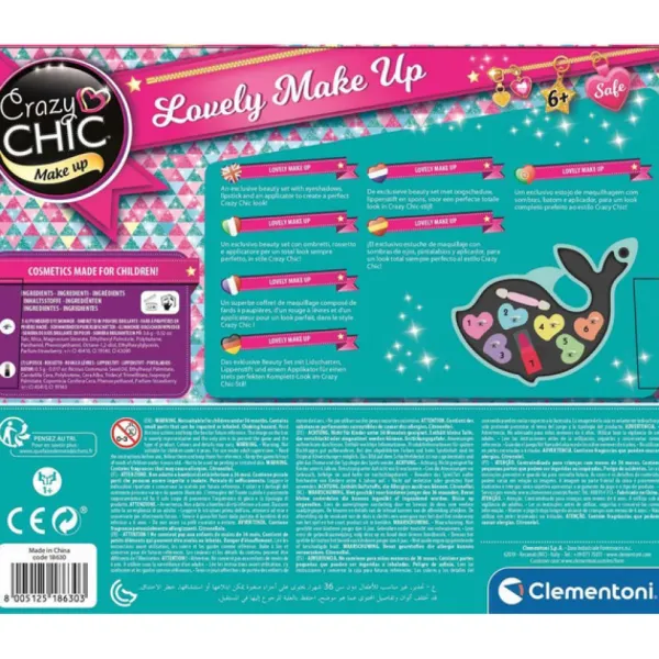 Clementoni Coffret De Maquillage Dauphin - Crazy Chic- Coiffure & Maquillage