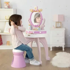 Smoby Faire Comme Les Grands|Coiffeuse Sur Pieds 2 En 1 Disney Princess