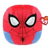 TY Peluches Super-héros Et Personnages|Coussin Squish A Boos Marvel - Spiderman 20 Cm