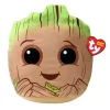 TY Peluches Super-héros Et Personnages|Coussin Squish A Boos Marvel - Groot 20 Cm
