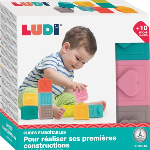 Ludi Cubes Sensoriels Emboitables- Jouets À Emboîter, À Empiler