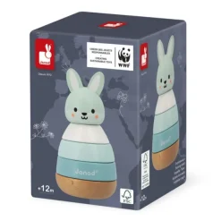 Janod Empilable Lapin - Partenariat Wwf®- Jouets À Emboîter, À Empiler
