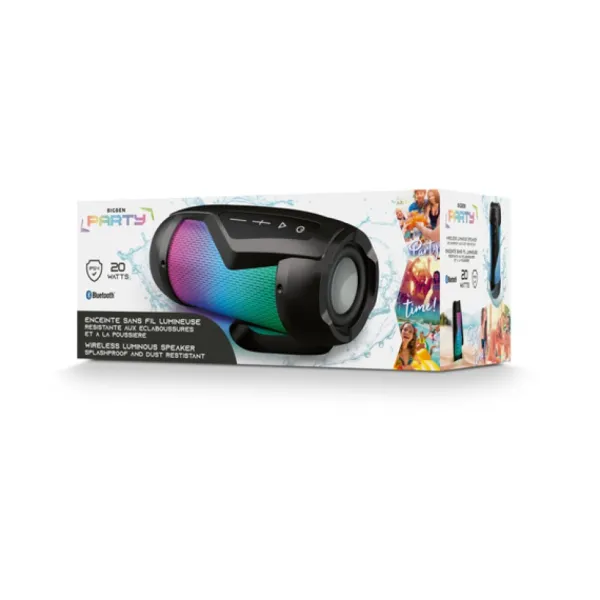 Bigben Enceinte Sans Fil Lumineuse Compacte Exterieur- Enceintes Bluetooth Et Casques Audio