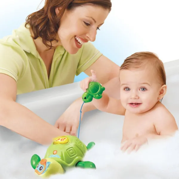 VTech Jouet De Bain - Maman Tortue Et Son Bebe Nageur- Jouets Pour Le Bain