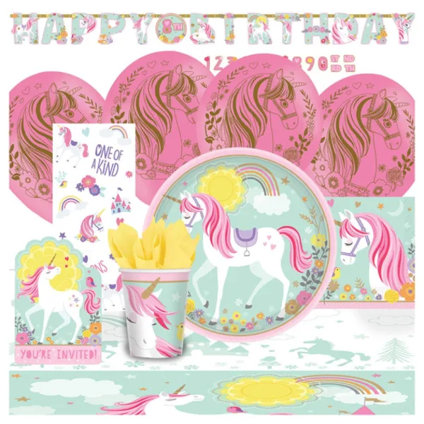 Amscan Kit Anniversaire Licorne 8 Personnes- Anniversaire