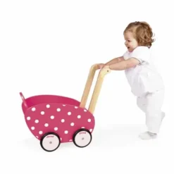 Janod Poussettes Poupons|Landau Framboisine En Bois