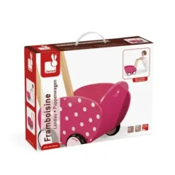 Janod Poussettes Poupons|Landau Framboisine En Bois