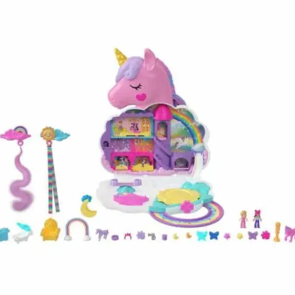 Mattel Figurines|Le Salon Licorne Arc-En-Ciel - Polly Pocket