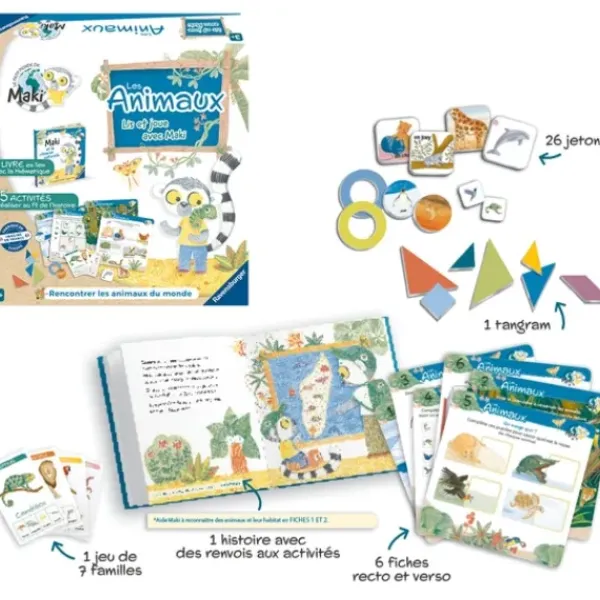 Ravensburger Découvrir Le Monde|Lis Et Joue Avec Maki - Les Animaux