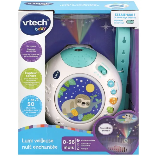 VTech Lumi Veilleuse Nuit Enchantee Bleu- Veilleuses