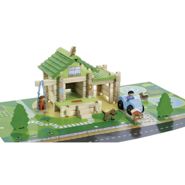 Jeujura Ma Premiere Maison En Bois 80 Pieces- Planchettes Et Construction En Bois