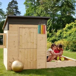 Soulet Maison En Bois Avec Bac A Sable Palm Springs- Cabanes Et Maisonnettes