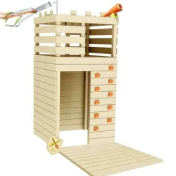 Soulet Maison En Bois Avec Mur D'Escalade Knight- Cabanes Et Maisonnettes