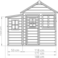 Exit Toys Maison En Bois Loft 550 Avec Bac A Sable Et Toboggan- Aires De Jeux