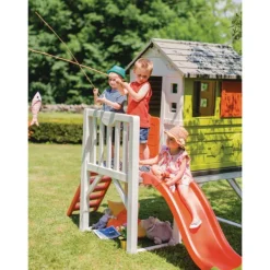 Smoby Maison Pilotis Aire De Jeux Et Toboggan- Cabanes Et Maisonnettes