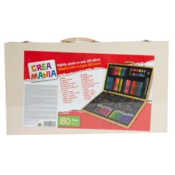 Creamania Mallette A Dessin En Bois 180 Pieces- Dessin Et Peinture