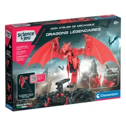 Clementoni Mon Atelier Mecanique - Dragons Legendaires- Meccano, Engrenages