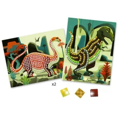 Djeco Mosaiques Dinosaures- Mosaïque, Sable Et Paillettes