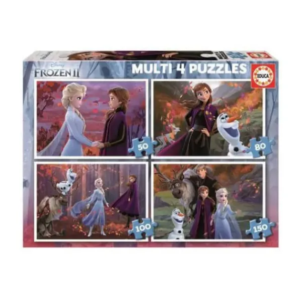 Educa Puzzle Bébé / Enfant|Multi Puzzle La Reine Des Neiges, 50, 80, 100, 150 Pieces