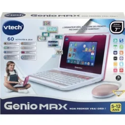 VTech Ordinateurs Et Jeux Interactifs|Ordinateur Enfant Genio Max Rose