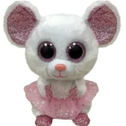 TY Mini Peluches|Peluche Beanie Boo'S - Nina La Souris 23 Cm